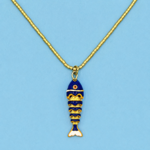 Lucky Koi Fish - Navy Blue